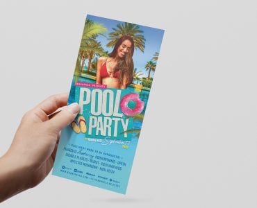 Pool Party DL Card Template