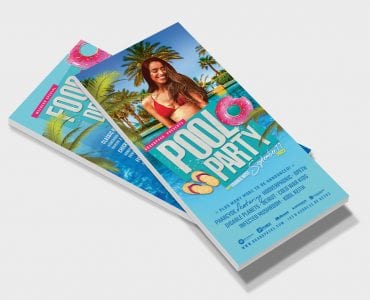 Pool Party DL Card Template (Front)