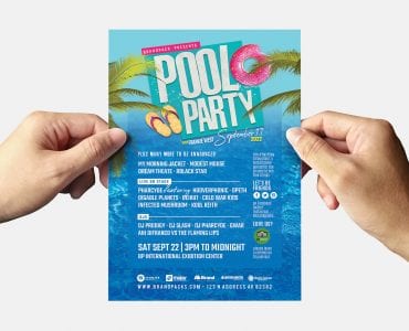 Pool Party Flyer Template (Back)