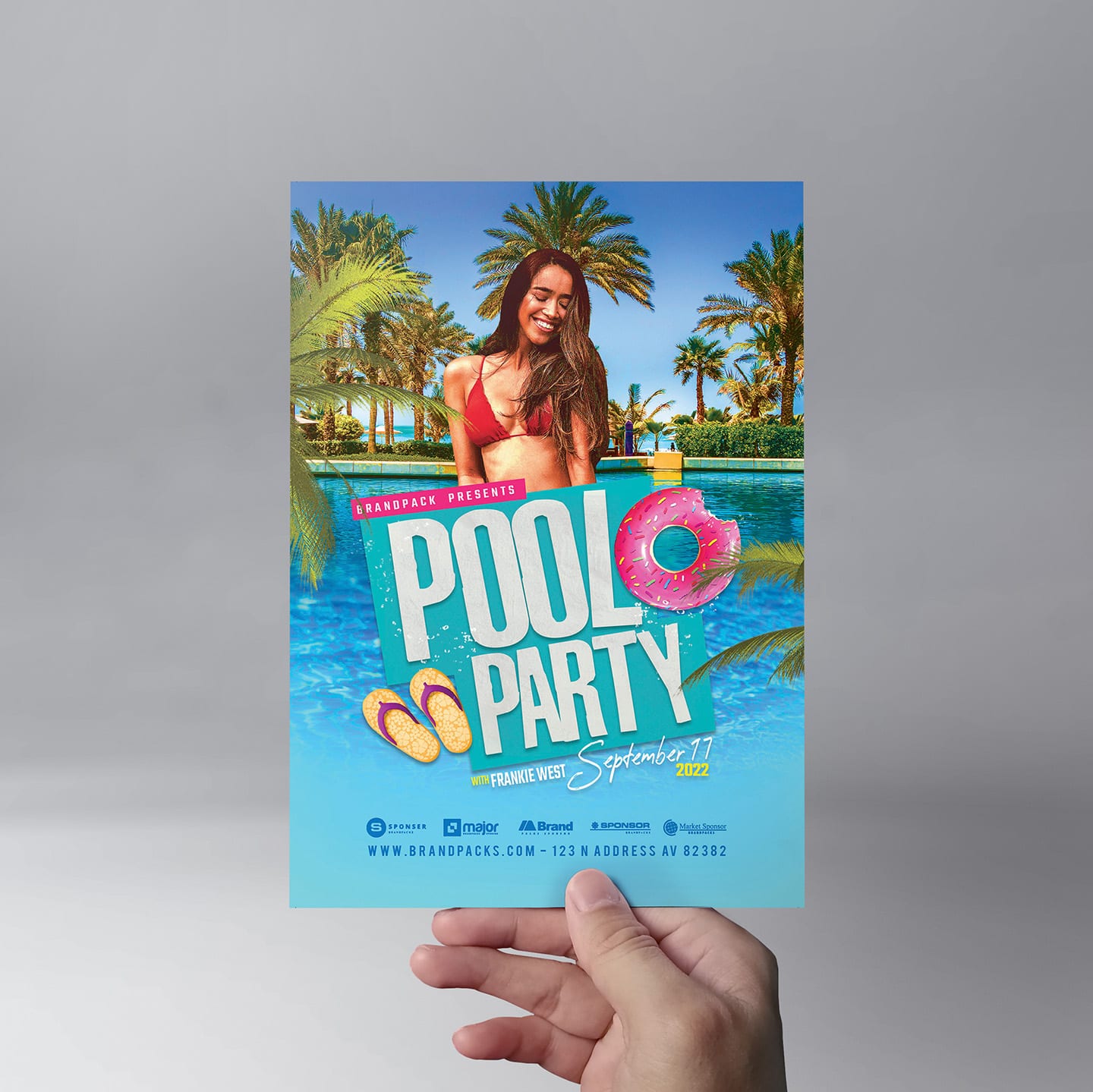 Pool Party Flyer Templates v20 - PSD, Ai & Vector - BrandPacks Within Free Pool Party Flyer Templates