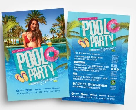 Pool Party Flyer Templates