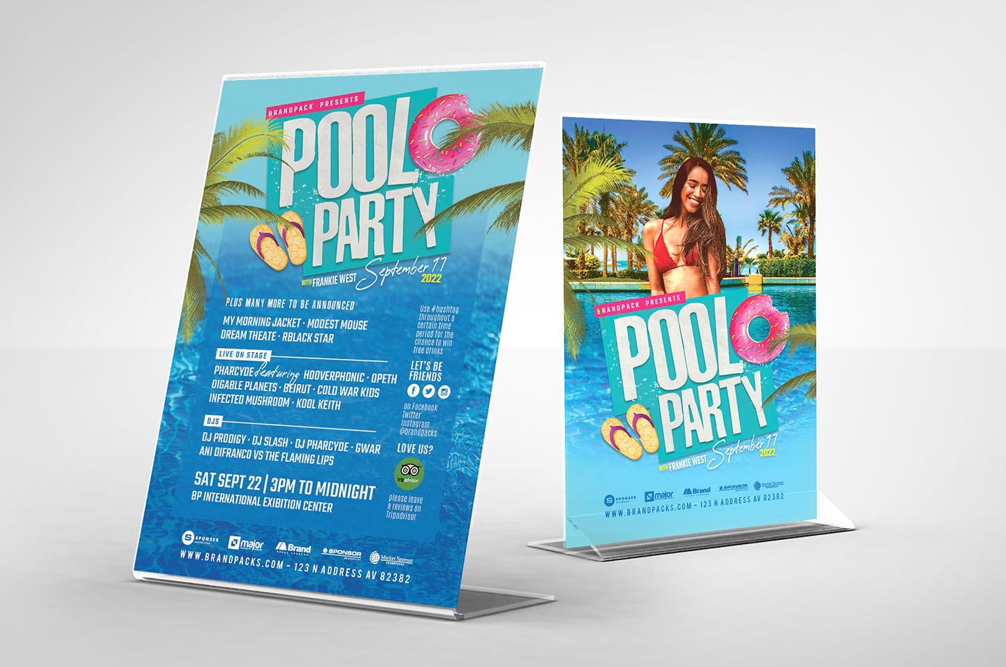 Pool Party Flyer Templates v20 - PSD, Ai & Vector - BrandPacks Intended For Free Pool Party Flyer Templates