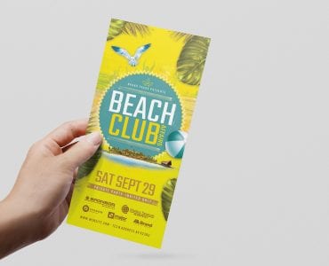 Beach Club DL Card Template (Front)