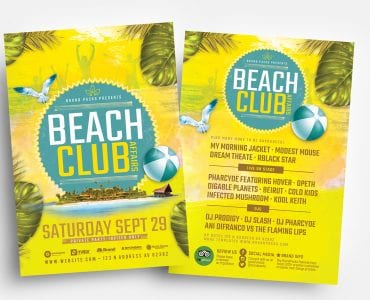 Beach Club Flyer Templates
