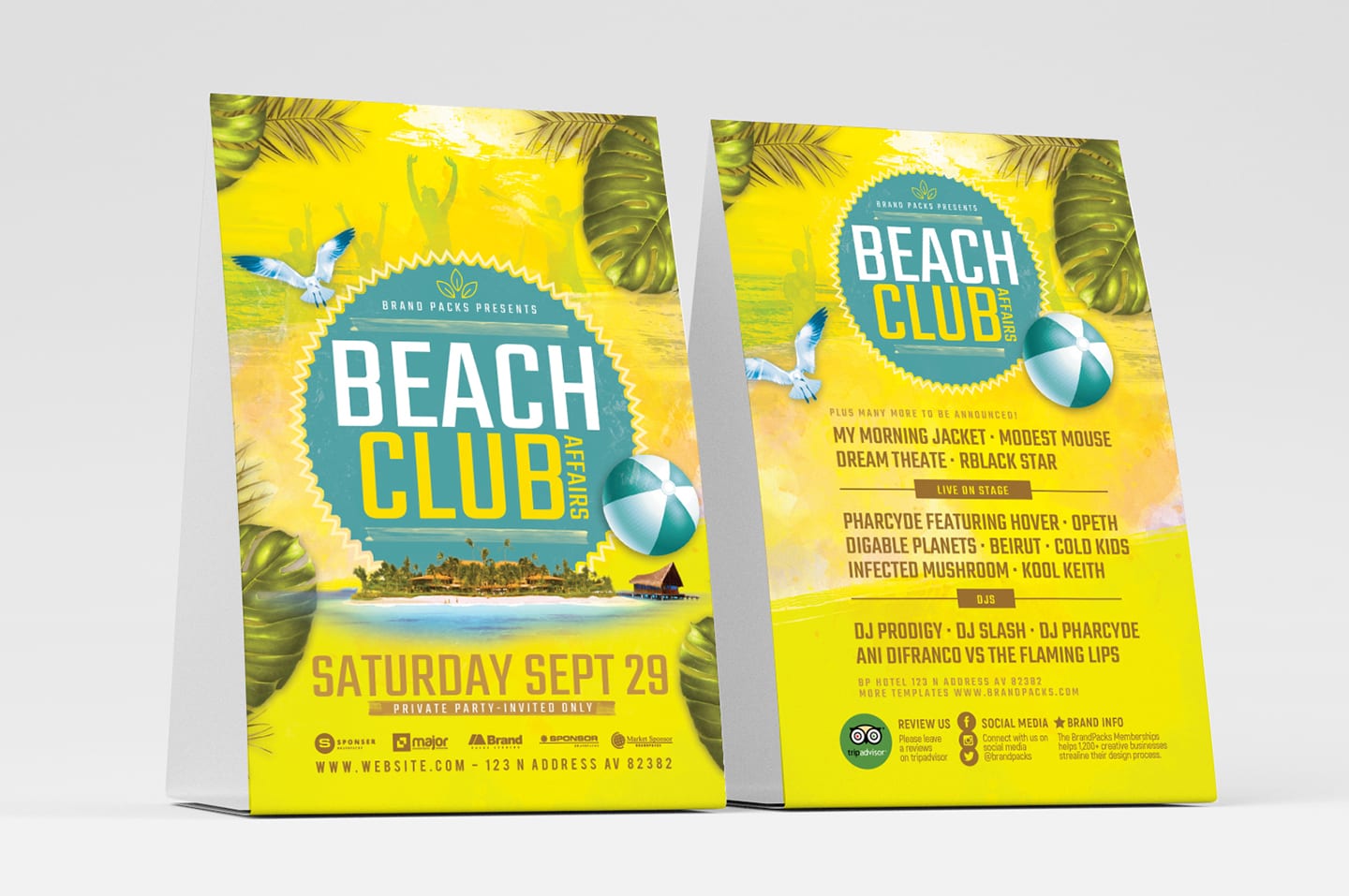 Beach Club Flyer Template - PSD, AI & Vector - BrandPacks