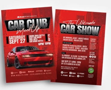 Car Club Flyer Templates