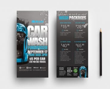 Car Wash Fundraiser DL Card Templates