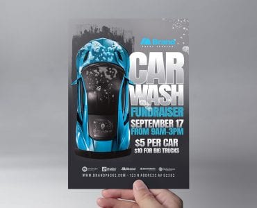 Car Wash Fundraiser Flyer Template (Front)