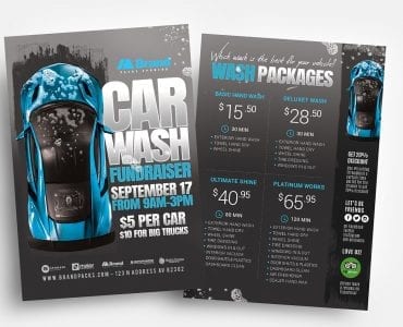 Car Wash Fundraiser Flyer Templates