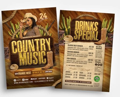Country Music Flyer Templates