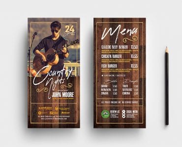 Country & Western DL Card Templates