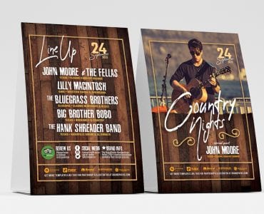 Country & Western Table Tent Templates
