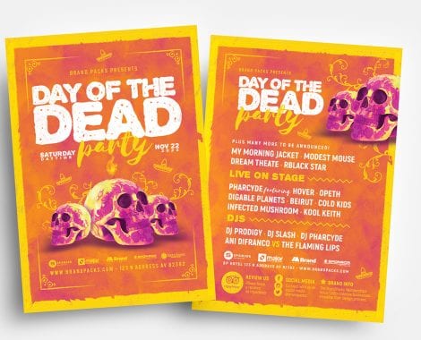 Day of The Dead Flyer Templates