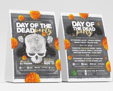 Day of The Dead Party Table Tent Templates