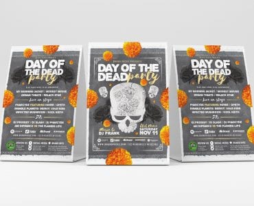 Day of The Dead Party Table Tent Templates