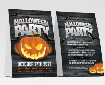 Halloween Party Flyer Template (Table Tent)