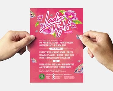 Ladies Night Flyer Template (Back|)