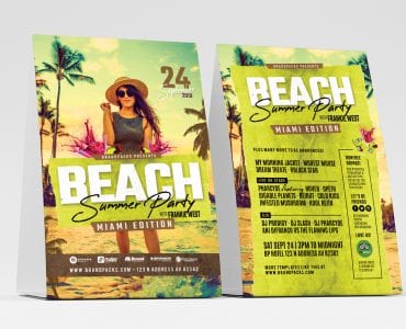 Summer Beach Party Table Tent Templates
