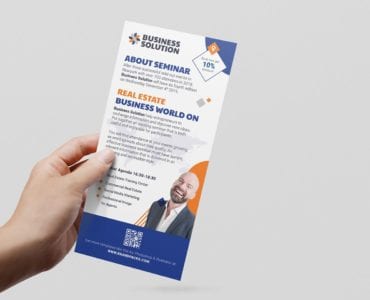 Corporate Event DL Card Template (front)