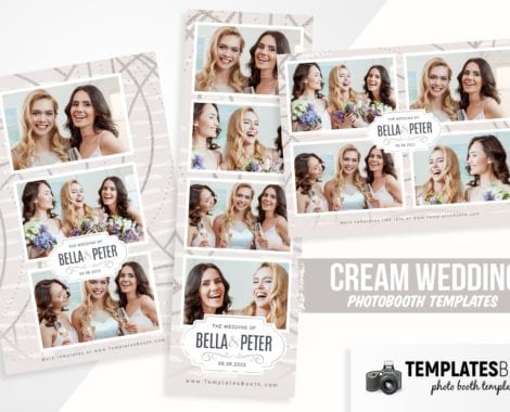 Cream Wedding Photo Booth Template