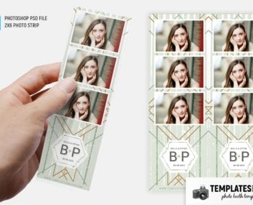 Forest Green Photo Booth Template (2x6 Photo Strip)