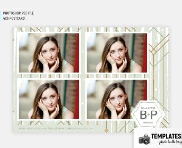 Forest Green Photo Booth Template (4x6 Postcard)