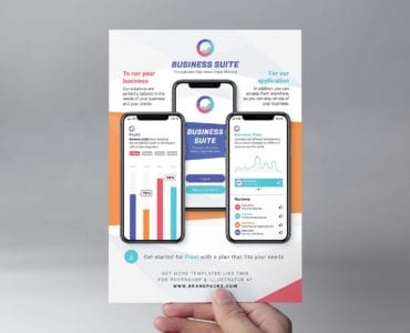 Mobile App Flyer Template (Front)