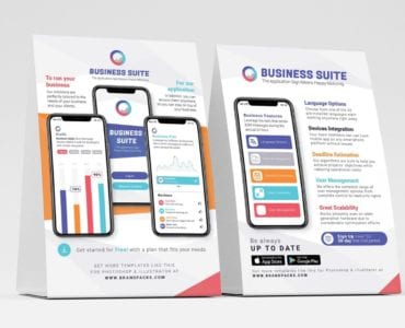 Mobile App Table Tent Templates