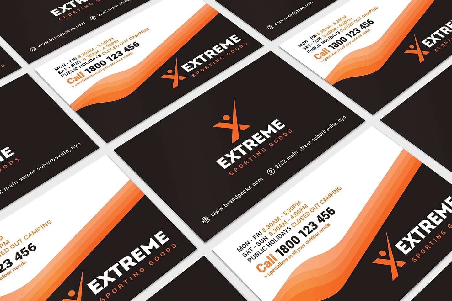 Sports Outlet Business Card Template PSD, Ai & Vector BrandPacks