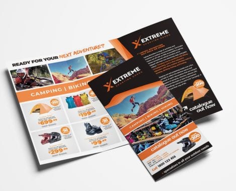 Sports Outlet Tri-Fold Brochure Template