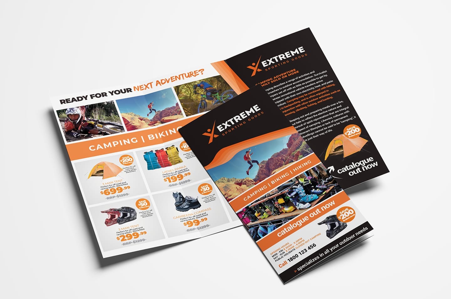 Sports Outlet Tri-Fold Brochure Template