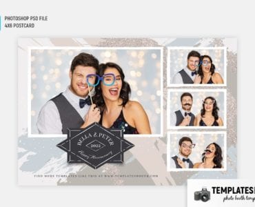 Uptown Party Photo Booth Template (4x6 postcard)