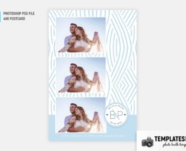 Woven Blue Photo Booth Template (4x6 postcard)