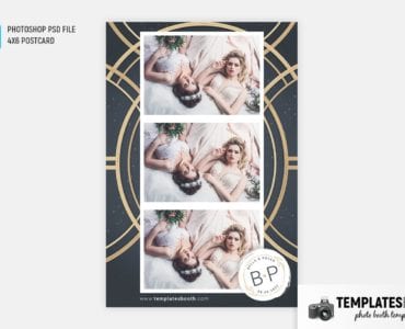 Golden Rings Photo Booth Template (4x6 postcard)