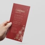 Ornate Christmas DL Menu Card Template (front)