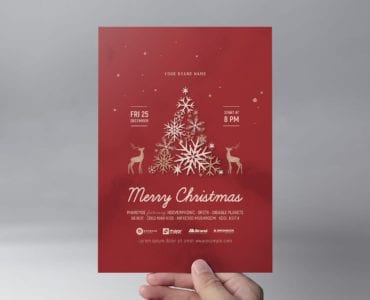 Rustic Christmas Flyer Template (front)