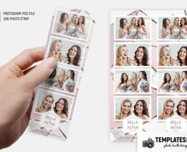 Rose Gold Photo Booth Template (2x6 photo strip)