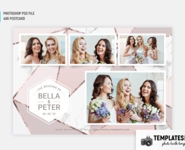 Rose Gold Photo Booth Template (4x6 postcard)