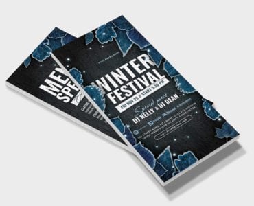 Winter Flyer Templates - DL Card