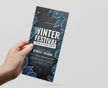 Winter Flyer Templates - DL Card