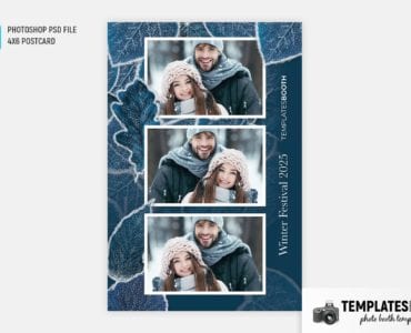 Winter Festival Photo Booth Template (4x6 postcard)