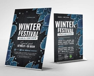 Winter Flyer Templates - Table Tent
