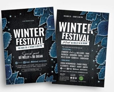 Winter Flyer Templates - PSD & Vector