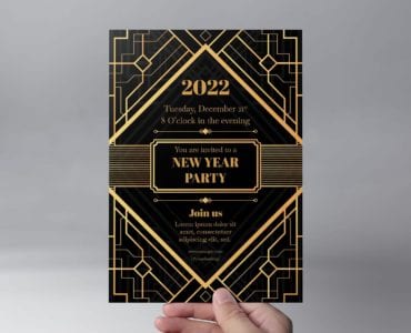 Art Deco Party Flyer Template (Front)