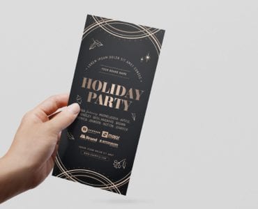 Holiday Party DL Card Template (front)