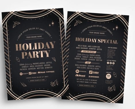Holiday Party Flyer Templates