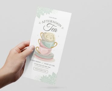 Afternoon Tea DL Card Template (Front)