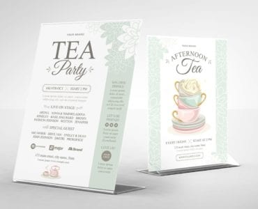 Afternoon Tea Flyer Template (table tent)