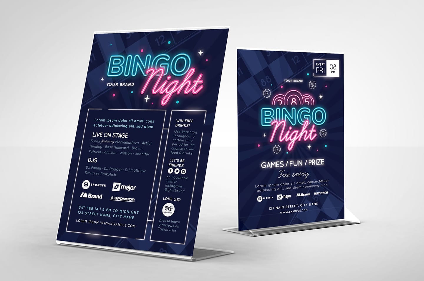 Bingo Night Flyer Template - PSD, Ai & Vector - BrandPacks For Bingo Night Flyer Template