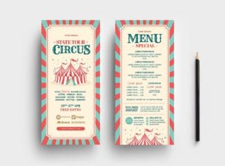 Circus DL Rack Card Template